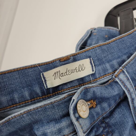 Madewell Derby Wash Button Front Edition High Rise Denim Shorts 31 - Picture 7 of 11